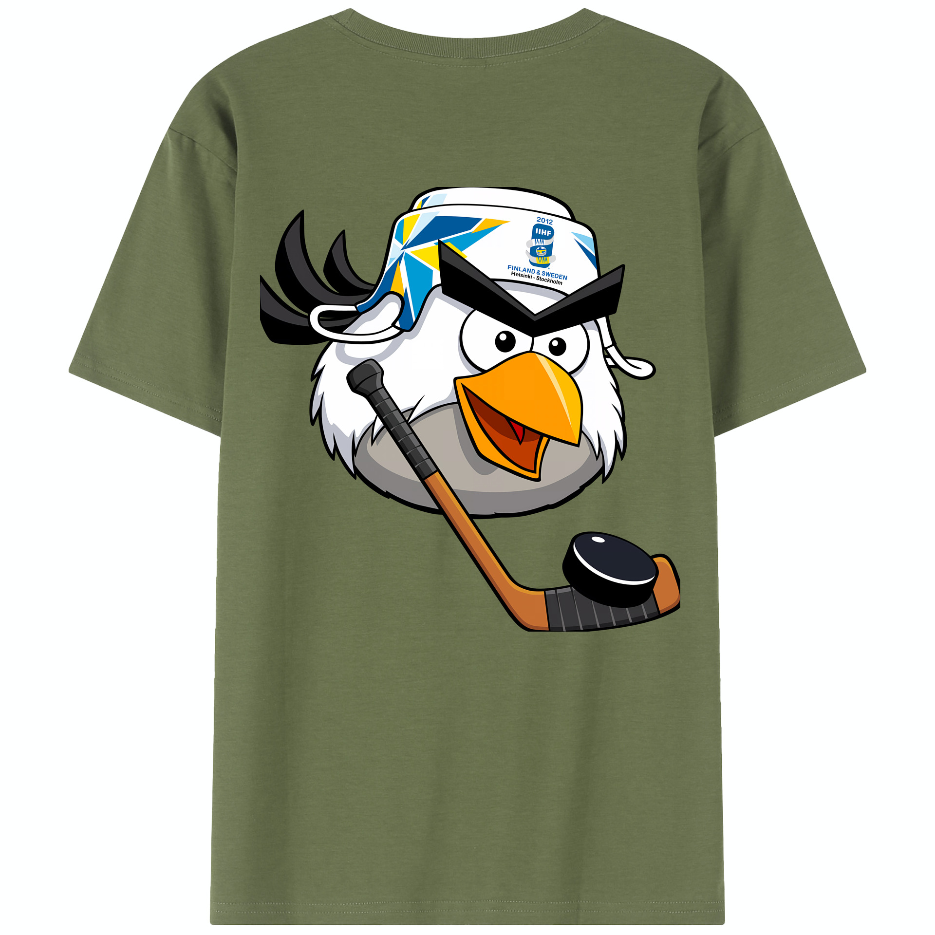 （画像用） Angry Birds アングリーバード 綿100％半袖Tシャツ（背面プリント）
